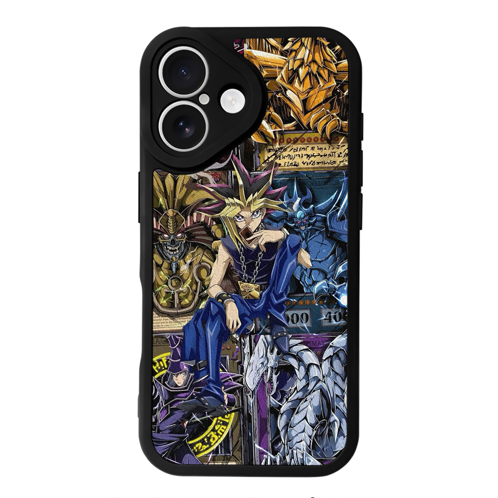 （画像用） 遊☆戯☆王 Yu-Gi-Oh! 【iPhone 16シリーズ対応】シリコンスマホケース（レザー調） 材質：シリコン